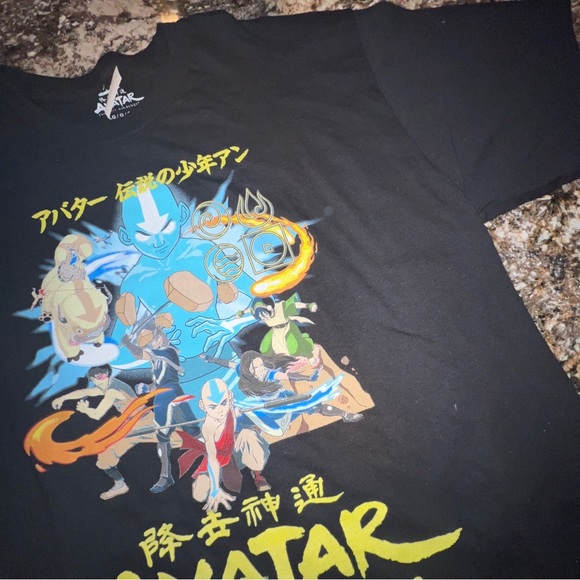Avatar The Last Airbender Black - Youth T-Shirt Size Large Short Sleeve - Picture 4 of 7
